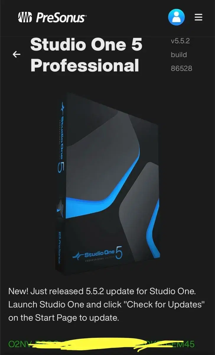 스튜디오원5 Studio one 5 professional 판매합니다